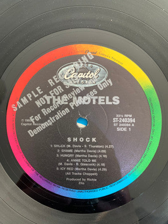 The Motels : Shock (LP, Album, Promo)