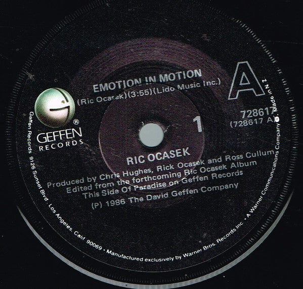Ric Ocasek : Emotion In Motion (7")