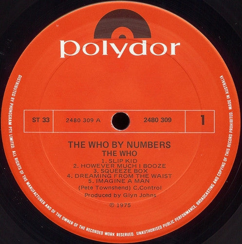 The Who : The Who By Numbers (LP, Album)
