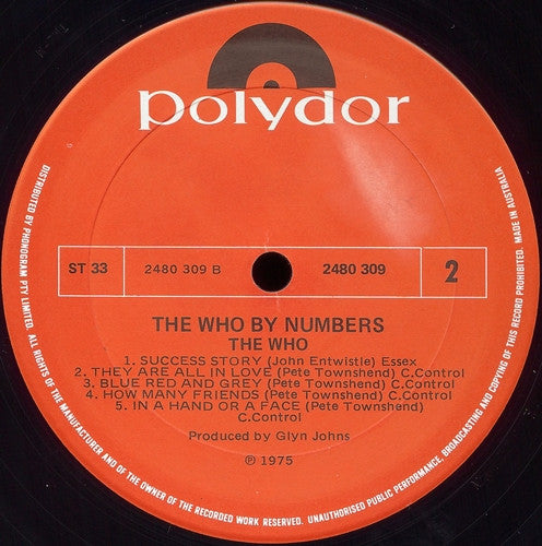 The Who : The Who By Numbers (LP, Album)