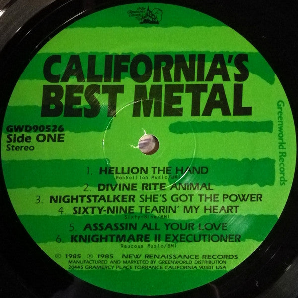 Various : California's Best Metal (LP, Comp)