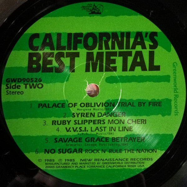 Various : California's Best Metal (LP, Comp)