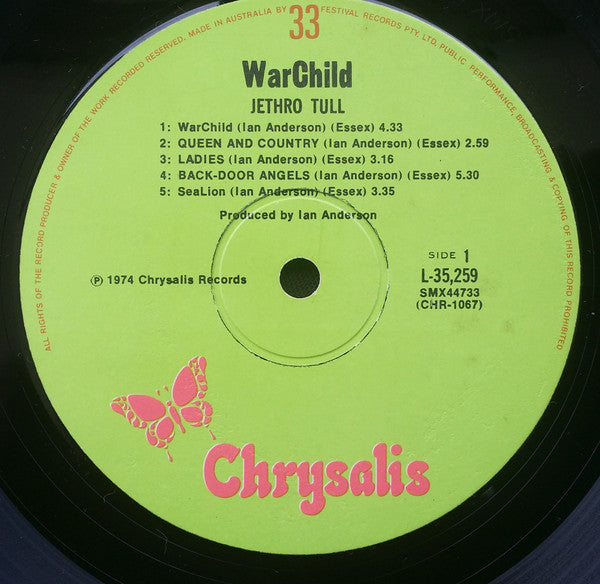 Jethro Tull : War Child (LP, Album)