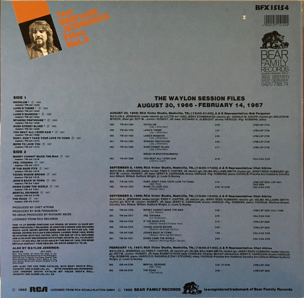 Waylon Jennings : The Waylon Jennings Files, Vol. 4 (LP, Comp)