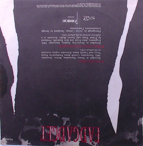 Fad Gadget : One Man's Meat (7", Single)