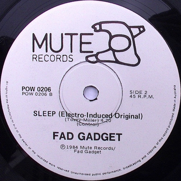 Fad Gadget : One Man's Meat (7", Single)