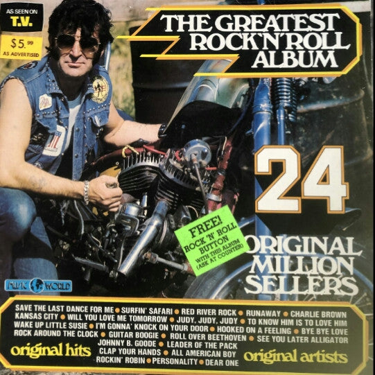 Various : The Greatest Rock 'N' Roll Album: 24 Original Million Sellers (LP, Comp)