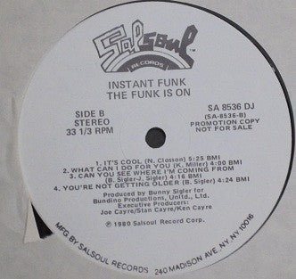 Instant Funk : The Funk Is On (LP, Album, Promo)