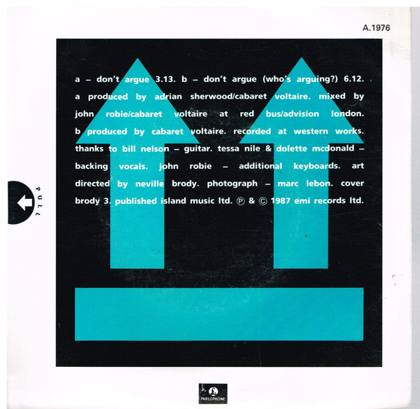 Cabaret Voltaire : Don't Argue (7", Single)