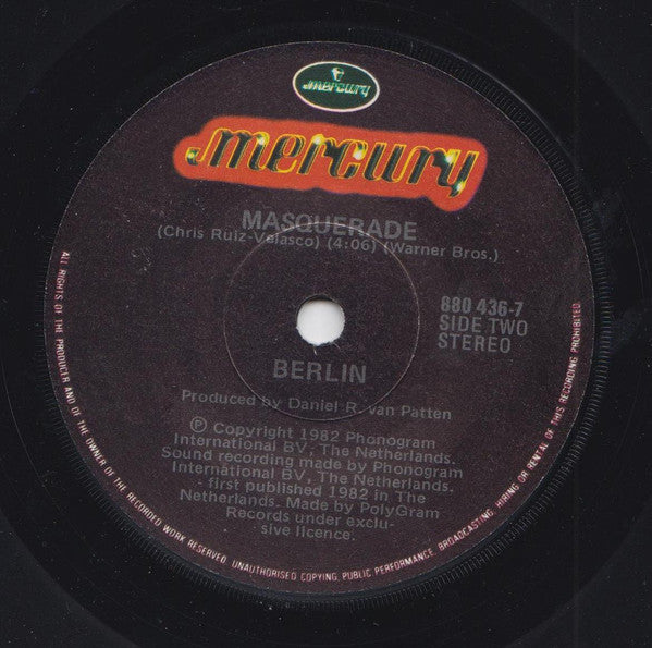 Berlin : Now It's My Turn / Masquerade (7")
