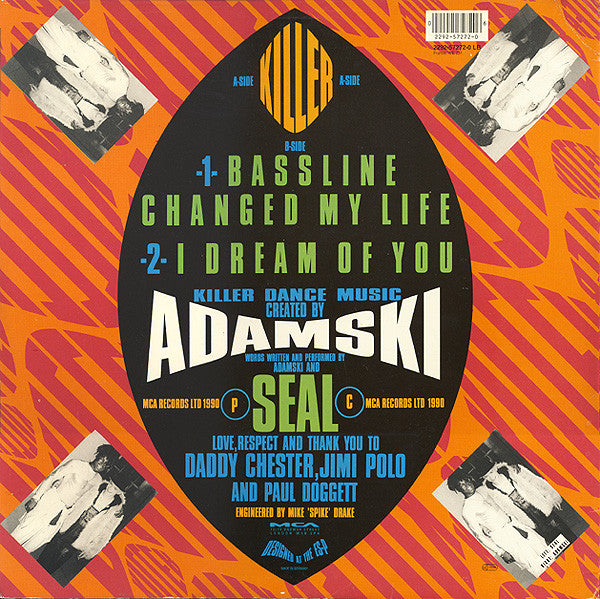 Adamski : Killer (12", Maxi)