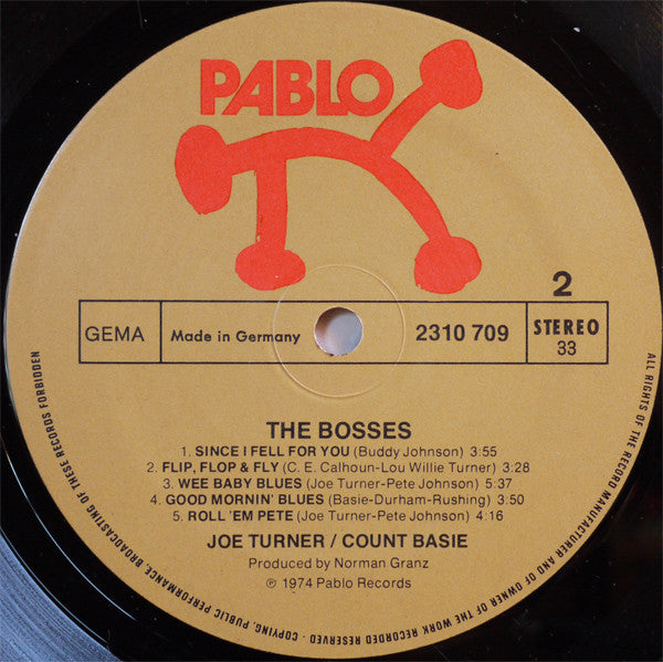 Big Joe Turner / Count Basie : The Bosses (LP, Album)