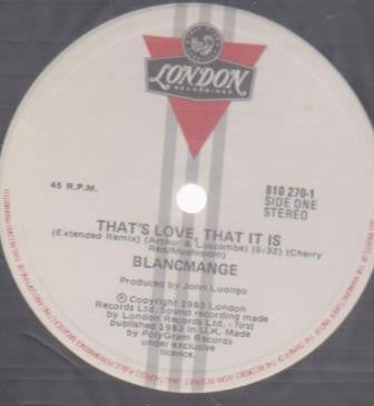 Blancmange : That's Love That It Is (12", Single)