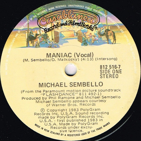 Michael Sembello : Maniac (7&quot;, Single)