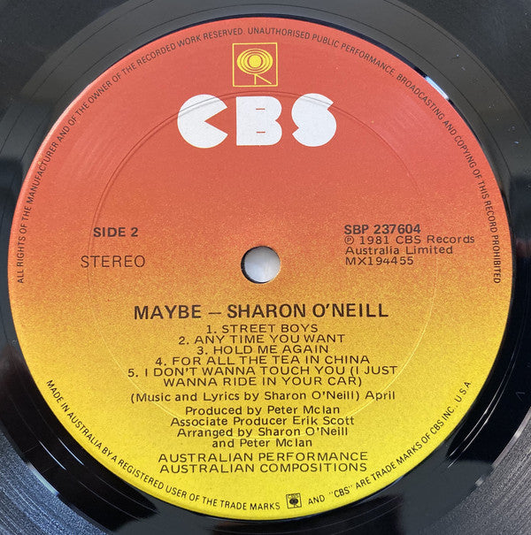 Sharon O'Neill : Maybe (LP, Album)