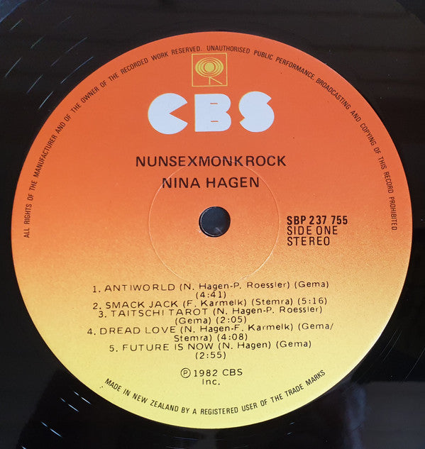 Nina Hagen : Nunsexmonkrock (LP, Album)