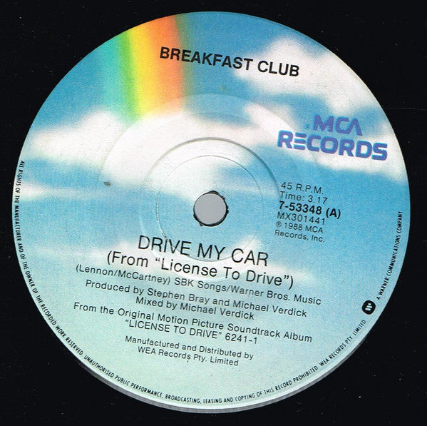 Breakfast Club : Drive My Car (7", Single)