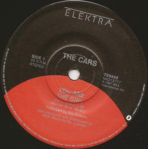 The Cars : You Are The Girl (7", Single)