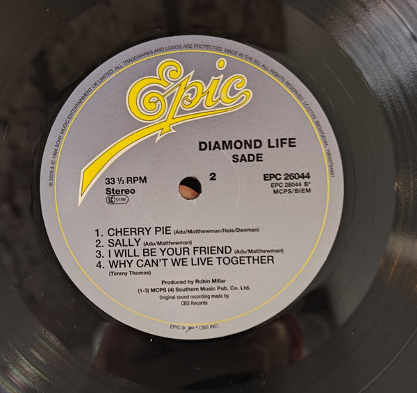 Sade : Diamond Life (LP, Album, RE, RM, Hal)