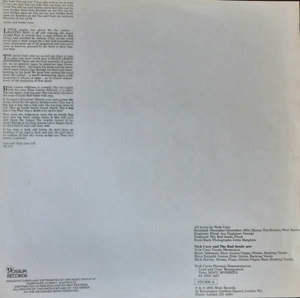 Nick Cave & The Bad Seeds : The Firstborn Is Dead (LP, Album)