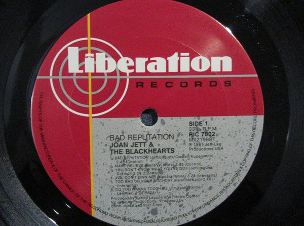 Joan Jett : Bad Reputation (LP, Album, RE)