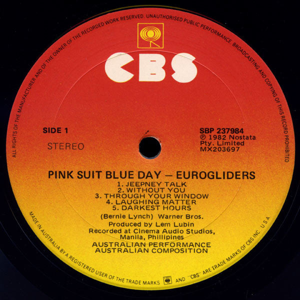 Eurogliders : Pink Suit Blue Day (LP, Album, RE)