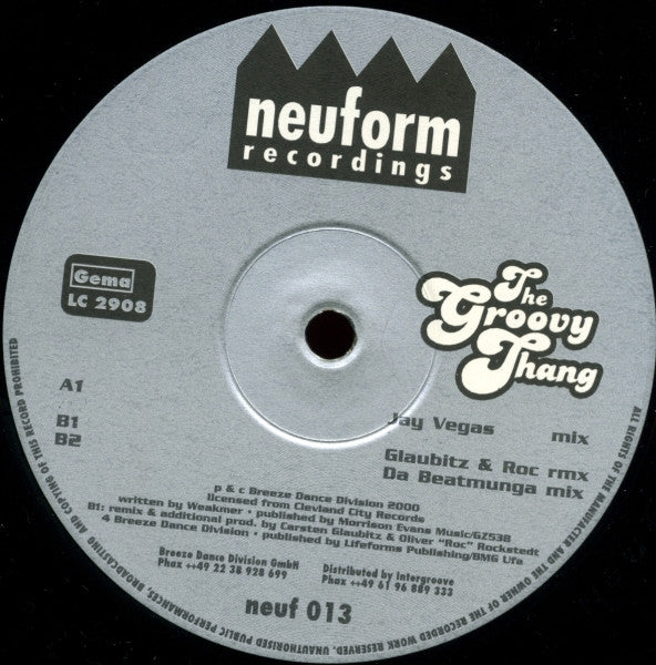 Minimal Funk : Groovy Thang Remixes (12")