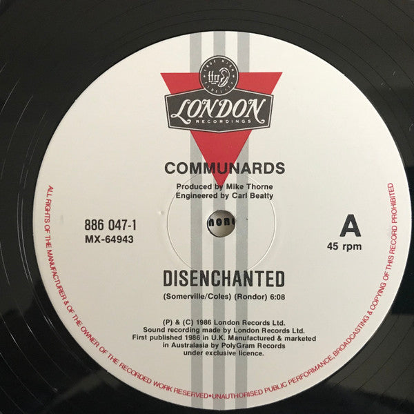 The Communards : Disenchanted (12", Single)