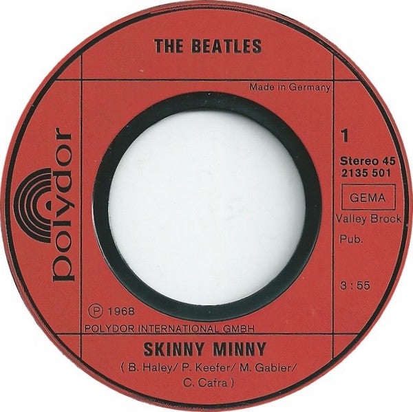 The Beatles : Skinny Minny / My Bonnie (7", Single, RE)