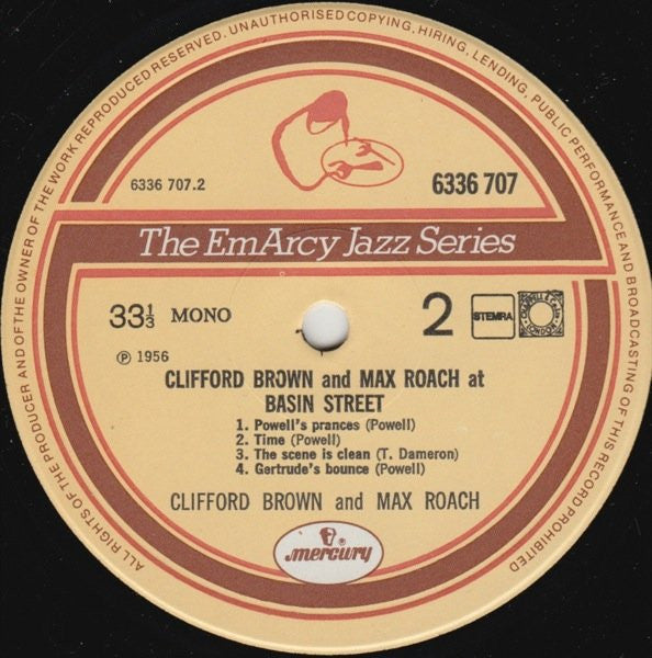 Clifford Brown And Max Roach : At Basin Street (LP, Album, Mono, RE)