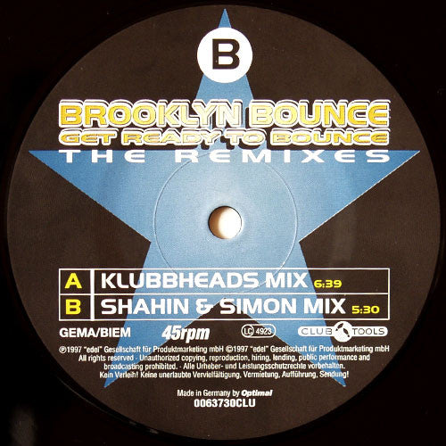 Brooklyn Bounce : Get Ready To Bounce (The Remixes) (12")