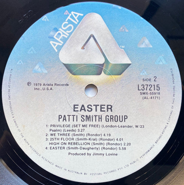 Patti Smith Group : Easter (LP, Album, RE)
