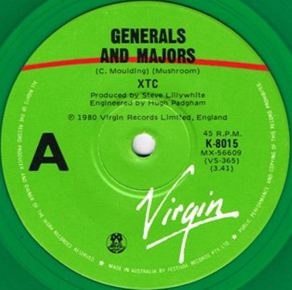 XTC : Generals And Majors (7", Card, Gre)