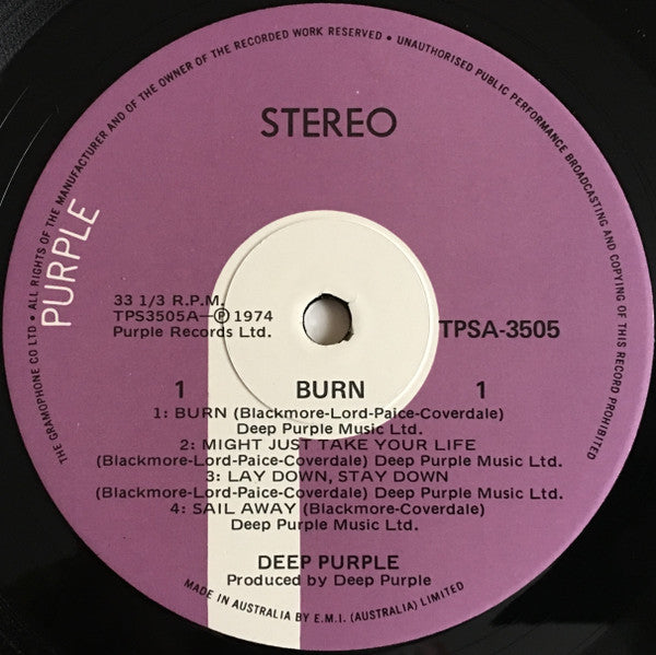 Deep Purple : Burn (LP, Album)