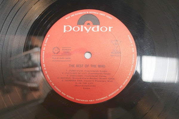 The Who : The Best Of The Who (LP, Comp, Mono)