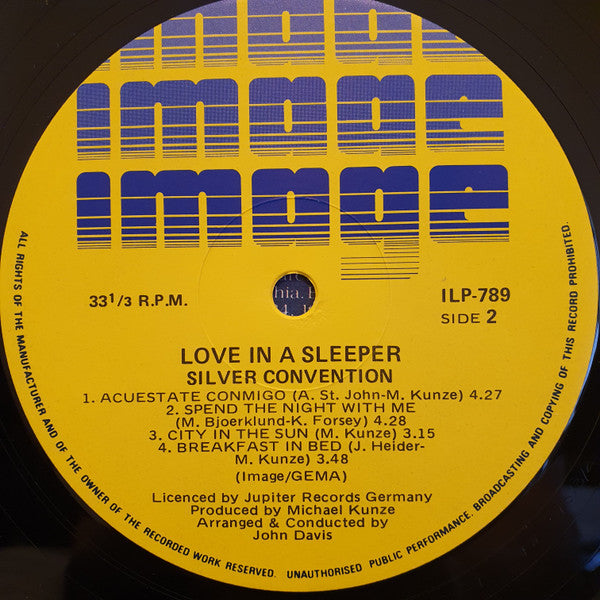 Silver Convention : Love In A Sleeper (LP, Album)