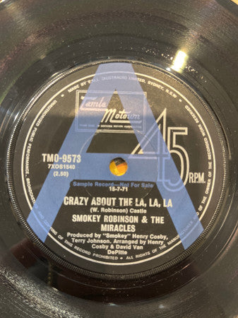 The Miracles : Crazy About The La, La, La (7", Single, Promo)