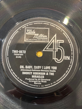 The Miracles : Crazy About The La, La, La (7", Single, Promo)
