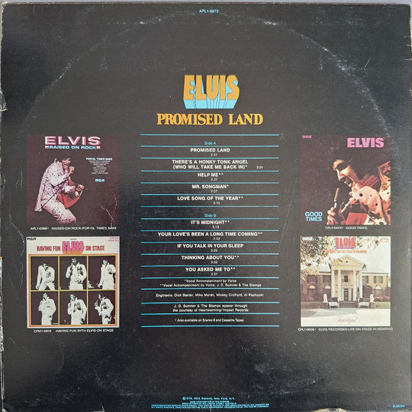 Elvis Presley : Promised Land (LP, Album, RE)