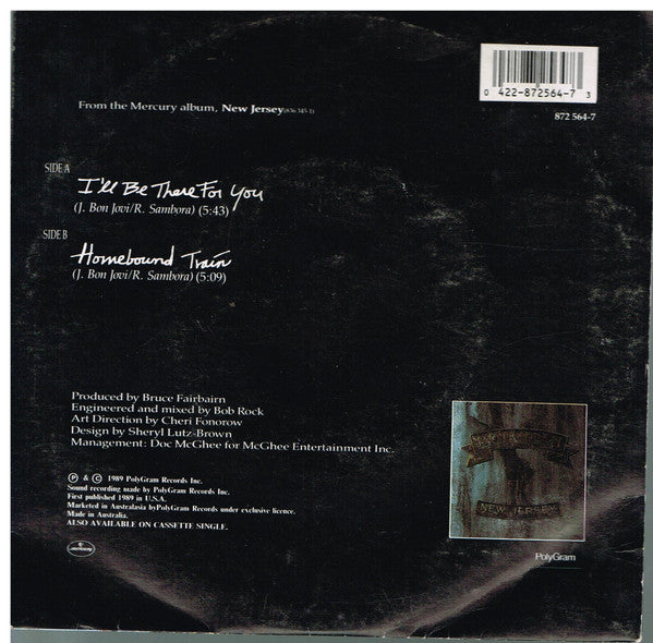 Bon Jovi : I'll Be There For You (7")