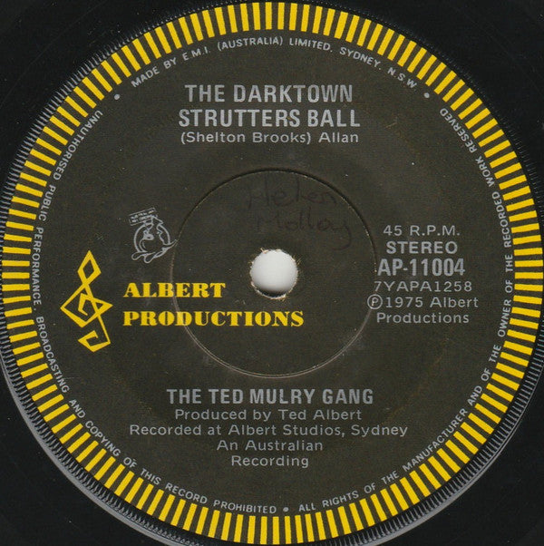 Ted Mulry Gang : The Darktown Strutters Ball (7&quot;, Single)