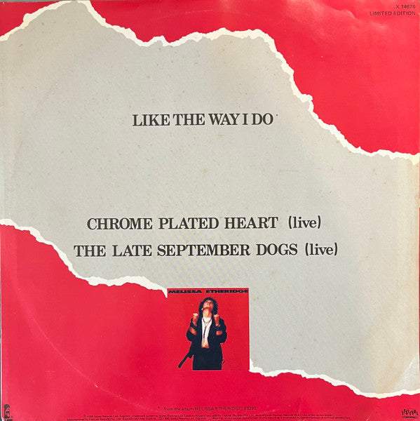 Melissa Etheridge : Like The Way I Do (12", Single, Ltd)