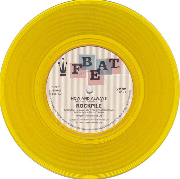 Rockpile : Wrong Way (7", Single, Yel)