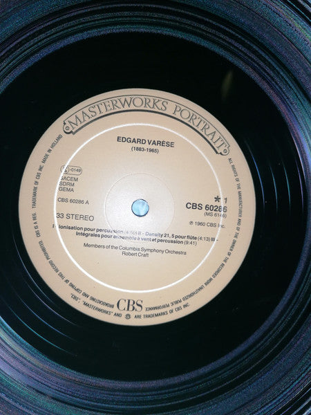 Varèse* - Members Of The Columbia Symphony Orchestra*, Robert Craft : Density 21,5 • Hyperprism • Intégrales • Ionisation • Octandre • Poème Electronique (LP, RE)