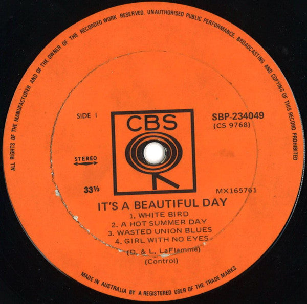 It's A Beautiful Day : It's A Beautiful Day (LP, Album)