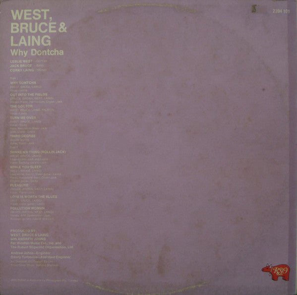 West, Bruce & Laing : Why Dontcha (LP, Album)