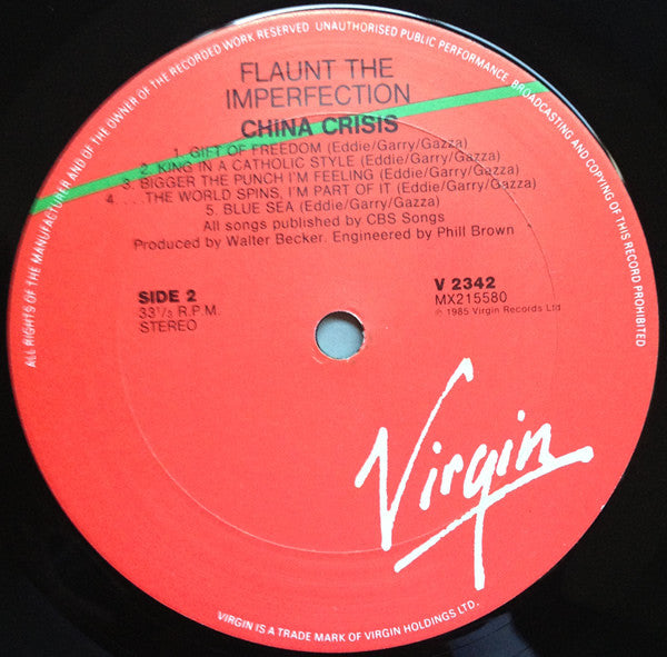 China Crisis : Flaunt The Imperfection (LP, Album)