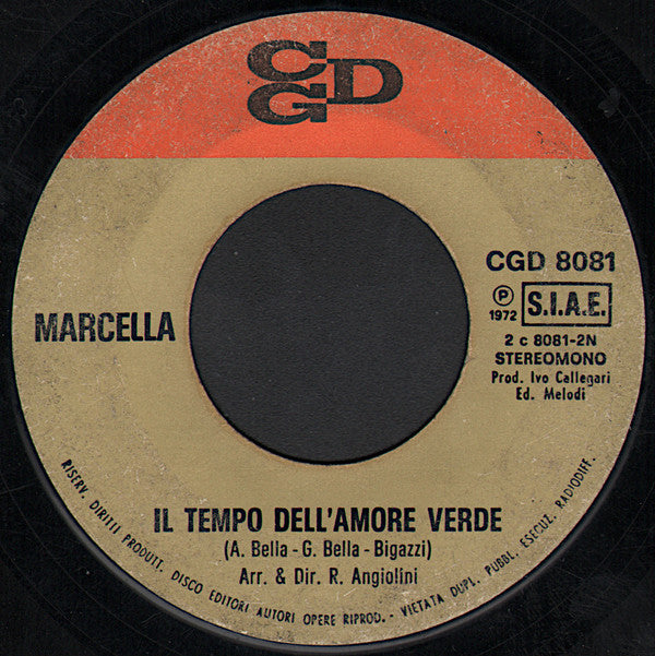 Marcella Bella : Sole Che Nasce, Sole Che Muore  (7")