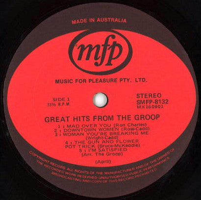 The Groop (3) : Great Hits From The Groop (LP, Comp)