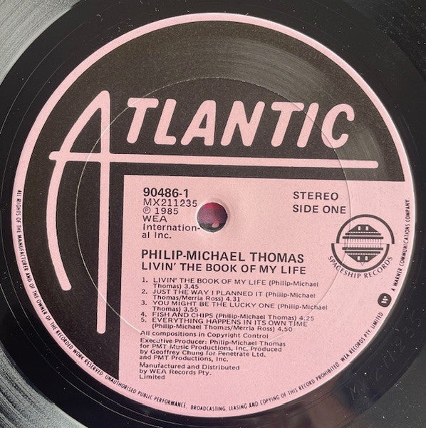 Philip-Michael Thomas : Living The Book Of My Life (LP, Album, Gat)